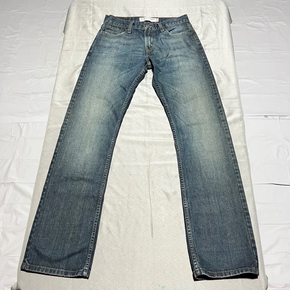 Levis 514 Slim Straight Mens Jeans Blue Medium Wash 29x32 100% Cotton Denim